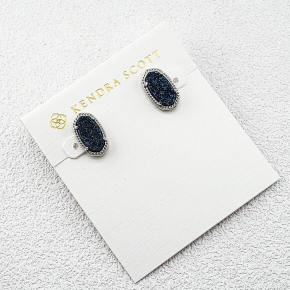 Kendra Scott Blue Quartz Point Stud Earrings - Picture 1 of 1